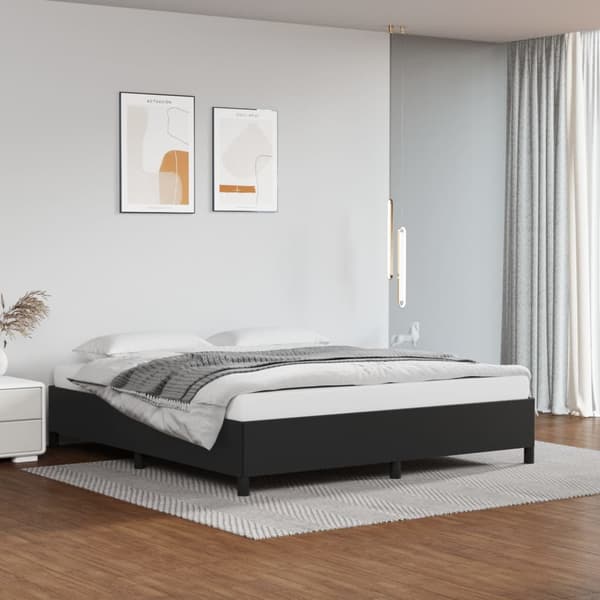 vidaXL sengestel sort 180x200 cm kunstlæder