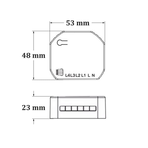TUYA 4-kanals Wifi-belysningscontroller