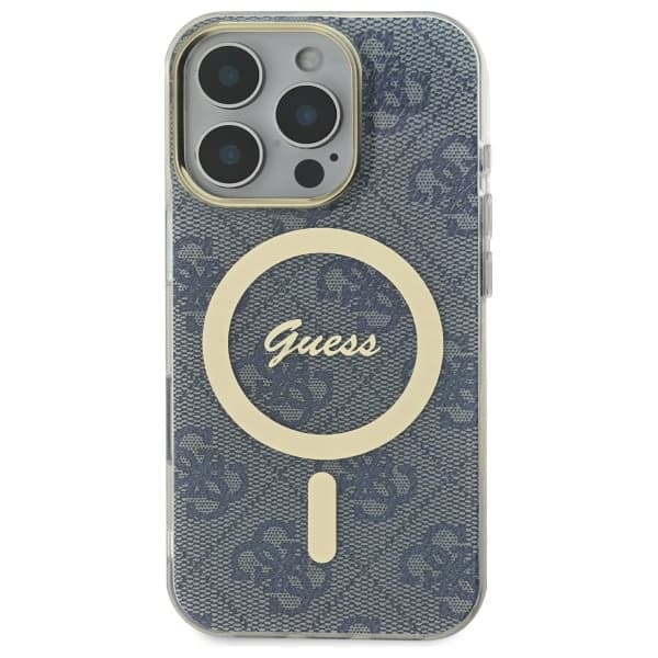 Guess IML 4G MagSafe-etui til iPhone 16 Pro, blå
