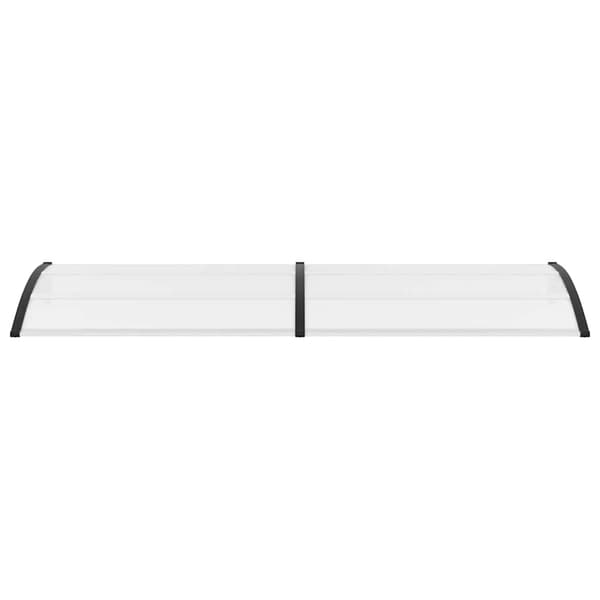 vidaXL dørmarkise sort og transparent 300 x 75 cm PC