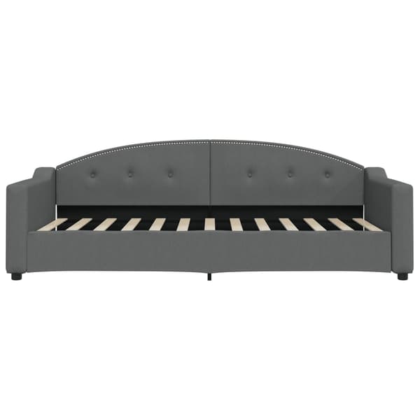 vidaXL Bäddsoffa mörkgrå 90x200 cm tygöverdrag