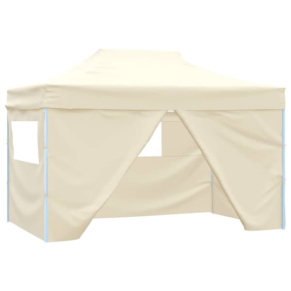 vidaXL professionelt foldbart festtelt, 4 sider, 3x4 m, stål