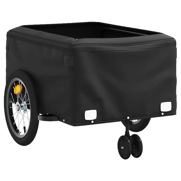 vidaXL cykelanhænger, sort og blå, 45 kg, jern