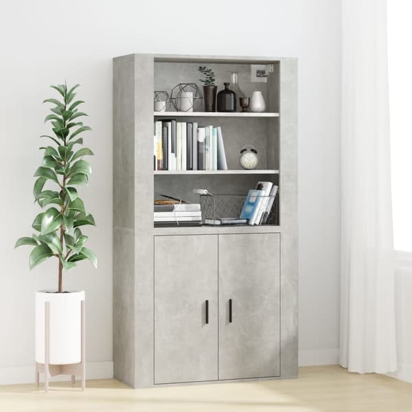 vidaXL Seinäkaappi betoninharmaa 80x33x80 cm