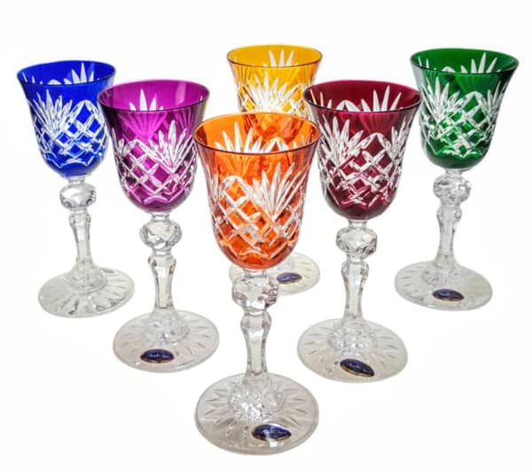 Farverige krystallikørglas 60 ml Ananas