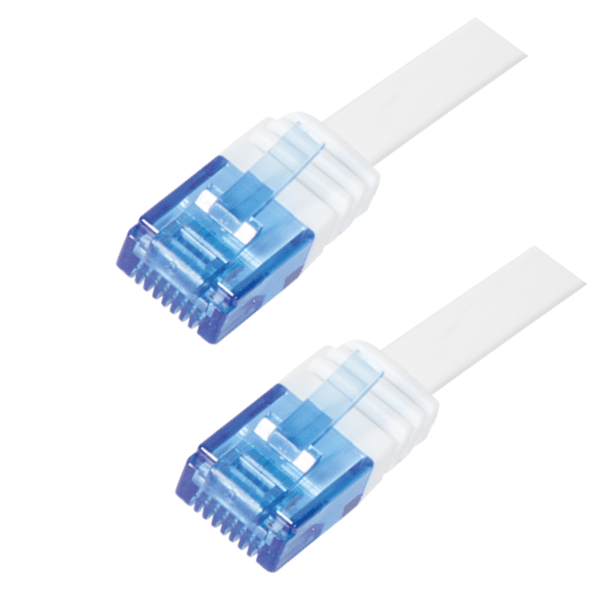 SlimLine Cat.5e UTP 2 m LogiLink Patchcord Vit RJ45 Platt patchkabel