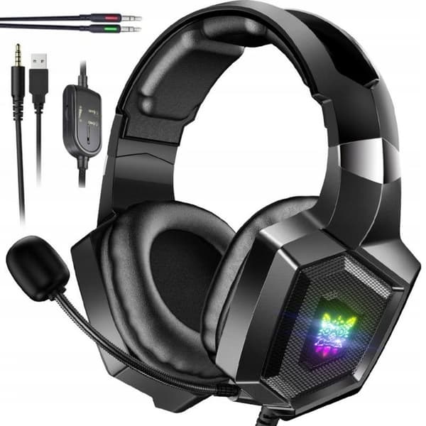 K8 Svart Bärbart Bluetooth Gaming Headset, Over-Ear, För Gamers.