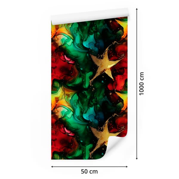 Mustetapetti musta, pullonvihreä, viininpunainen ja punainen 50x1000 cm