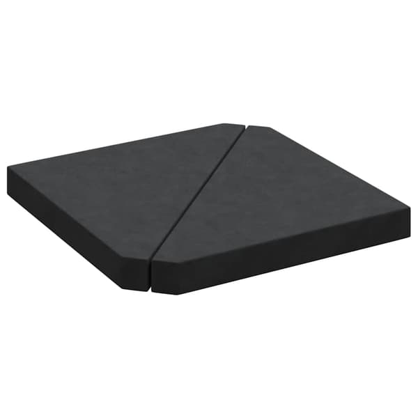 vidaXL Paraplyvikter, 2 st, svart granit, triangulära, 14 kg