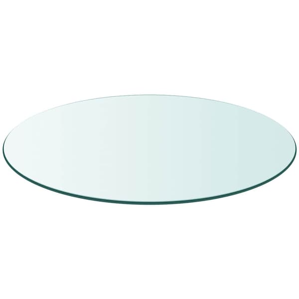 vidaXL glasbordplade, rund 800 mm