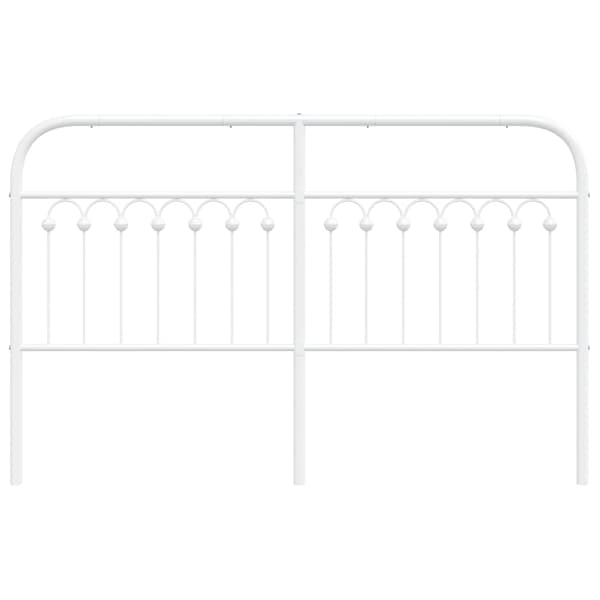 vidaXL metalsengegavl hvid 150 cm