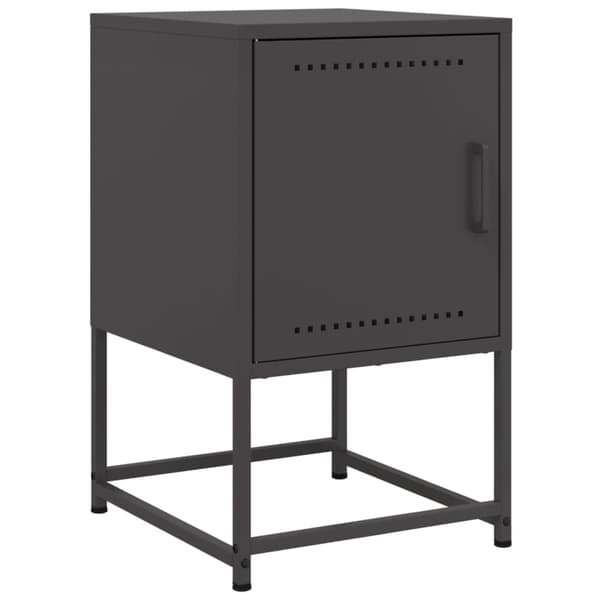vidaXL sengebord sort 36x39x60,5 cm stål