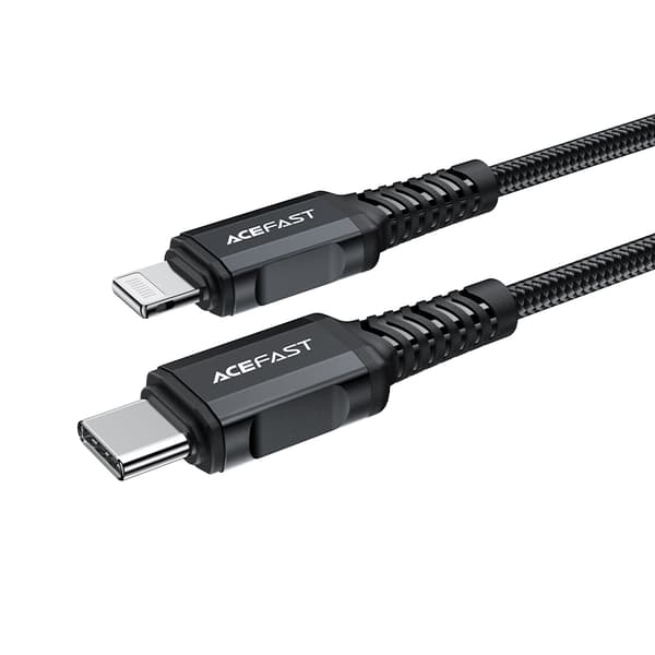 MFI-kaapeli iPhonelle USB-C - Lightning 30W 3A 1.8m musta