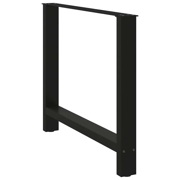 vidaXL sofabordsben sort 2 stk. 100x(72-73) cm stål