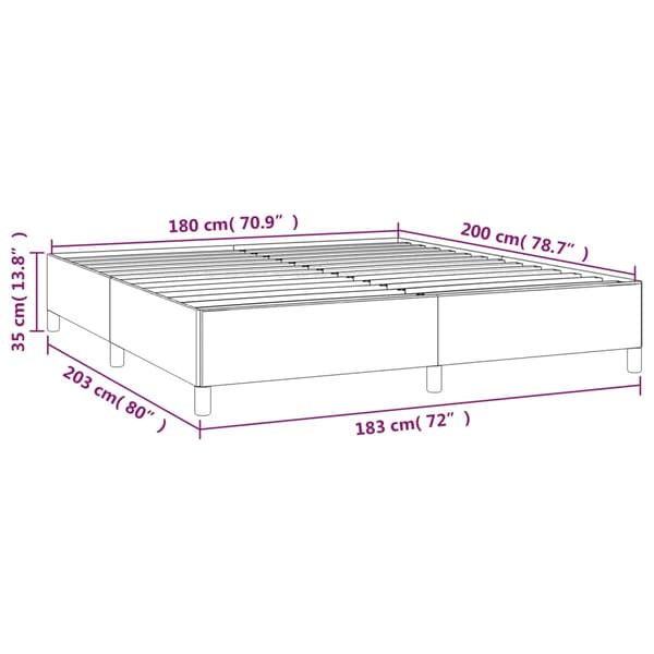 vidaXL sengestel sort 180x200 cm kunstlæder