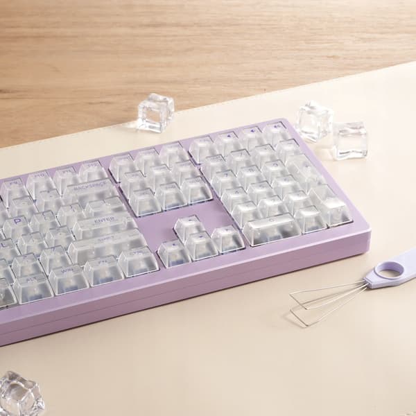 Akko ASA Clear Keycaps PBT 155 PC Keys Full Läpinäkyvä Vihreä Character