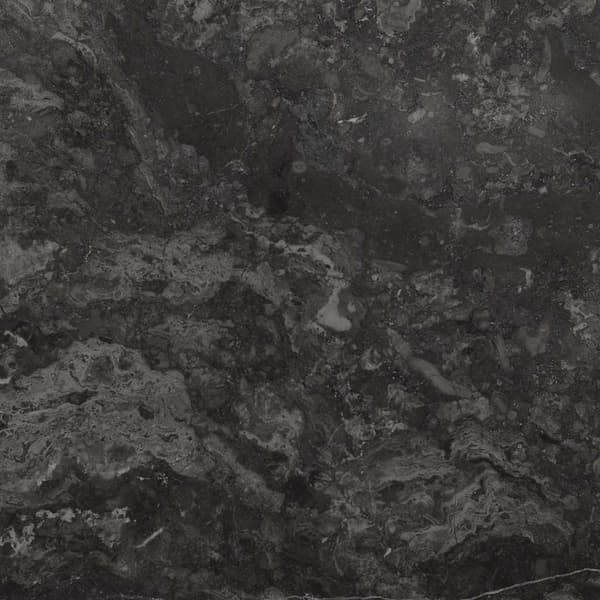 vidaXL bordplade sort Ø50 x 2,5 cm marmor