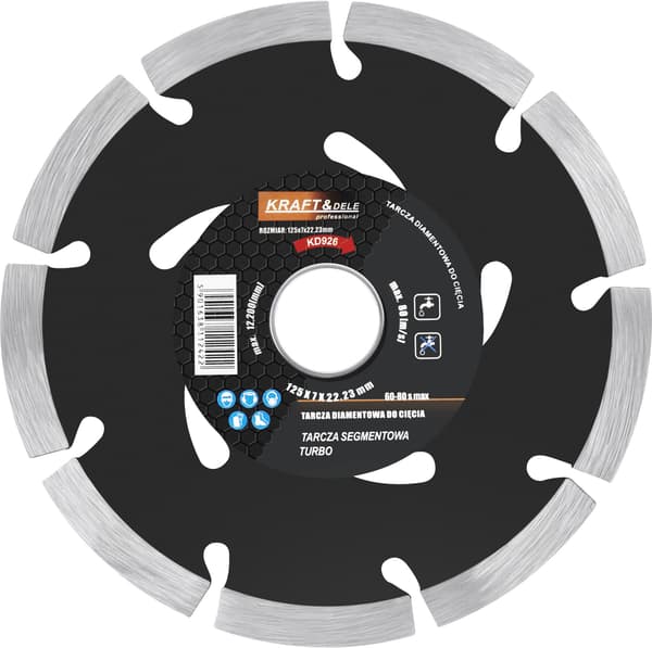 Segmentoitu katkaisulaikka 125x7x22.23mm turbo KD926