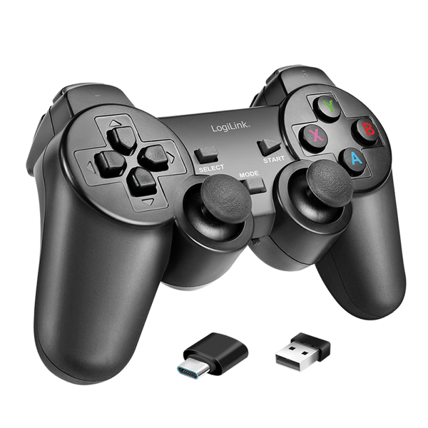 Gamepad Trådløs Spilcontroller 2.4 GHz LogiLink Win Android PS3 TV