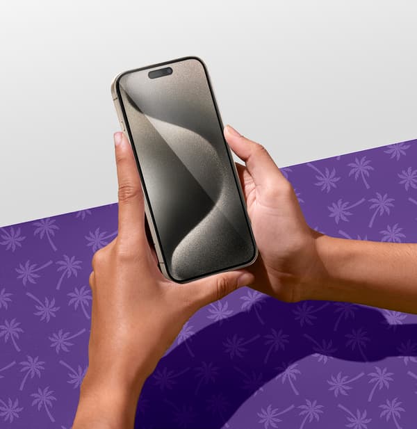 Shy Palm Privacy Härdat Glas för iPhone 15 Pro Max