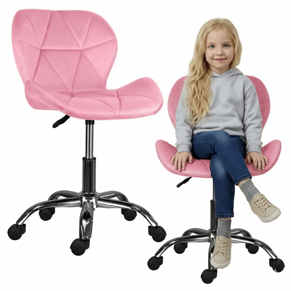 Luca kontorsstol i rosa sammet