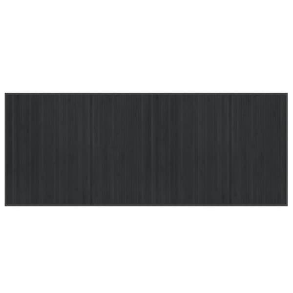 vidaXL Suorakulmainen matto, harmaa, 80x200 cm, bambu