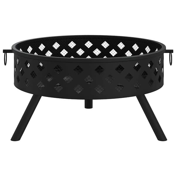 vidaXL Eldstad med eldstad, 58 cm, XXL, stål