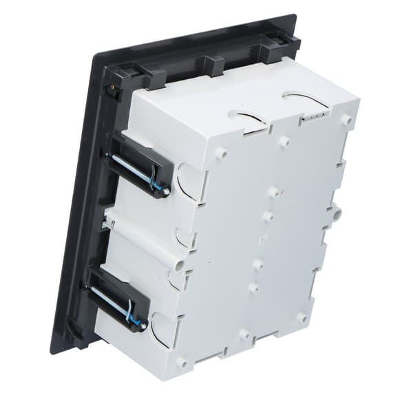3-modul gulvboks, 6x K45, dybde 93 mm + SM302/9, grafit Connect