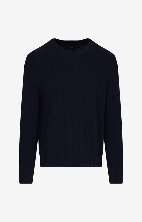Kabelstrikket sweater XXL