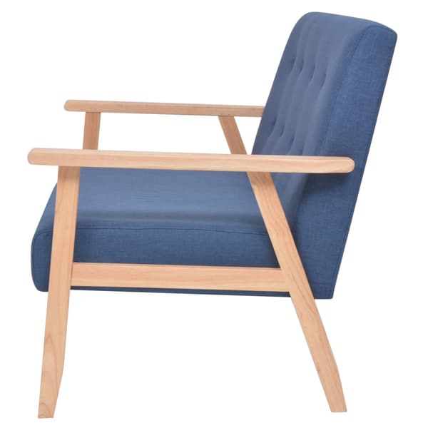 vidaXL 2-personers polstret sofa, blå