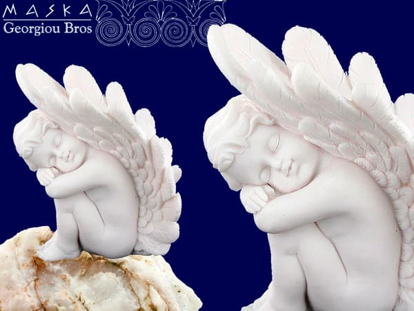 Sovende engel - græsk alabaster