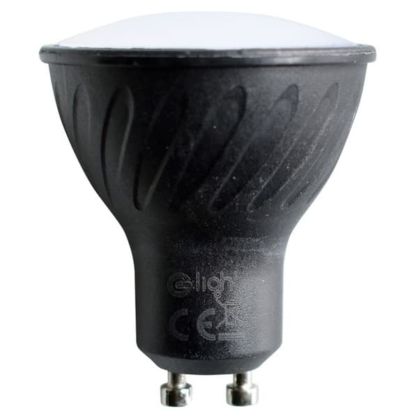 LED-pære sort 6W GU10 varm 3000K