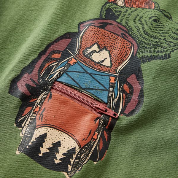 Barn långärmad t-shirt, khaki, 116