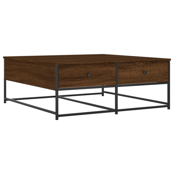 vidaXL sofabord brunt egetræ 100x99x40 cm