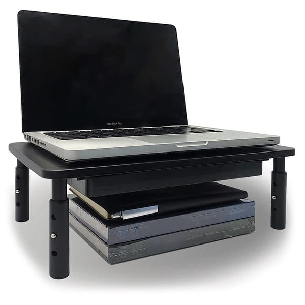 NANKIN sort laptop skærmstativ + skuffe