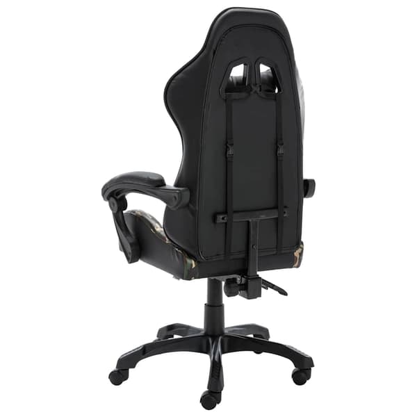 vidaXL gamingstol, sort og camouflage, kunstlæder