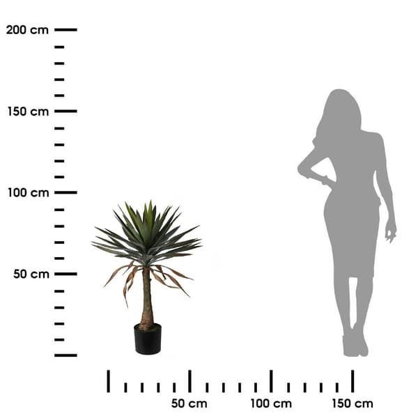 Kunstigt Yucca-træ i potte - 90