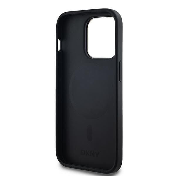 DKNY Ternet Mono Mønster MagSafe-cover til iPhone 13 Pro Max, Sort