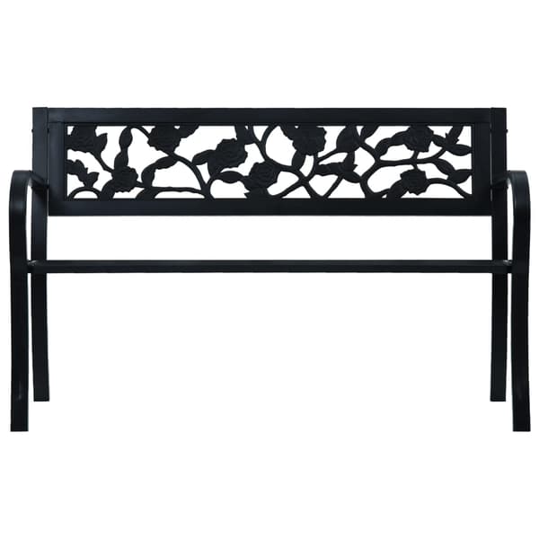 vidaXL havebænk 125 cm sort stål