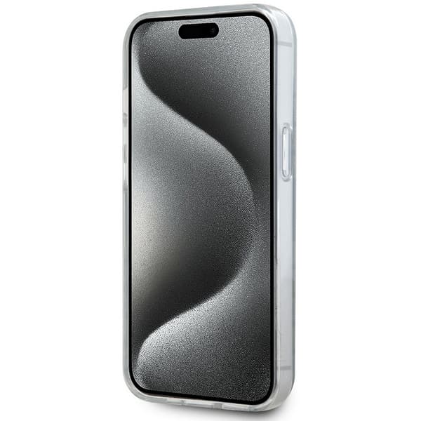 DKNY IML Mono & Stripe MagSafe-etui til iPhone 15 Plus, sort