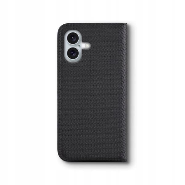 Etui til APPLE IPHONE 16 SMART MAGNET SORT BOG LUKKET + glas
