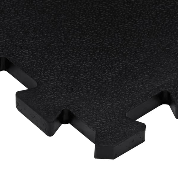 vidaXL gummimåtter, 9 stk., sorte, 16 mm, 30x30 cm