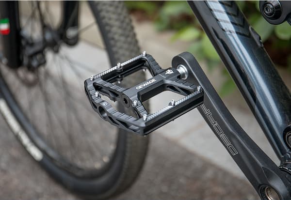 Gewage Aluminium Forseglede Lejer Platform Cykelpedaler Sort