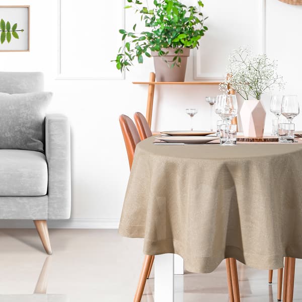 Rund duk STELLA1 180 cm guld