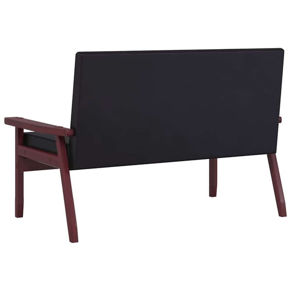 vidaXL 2-personers sofa, sort, kunstlæder