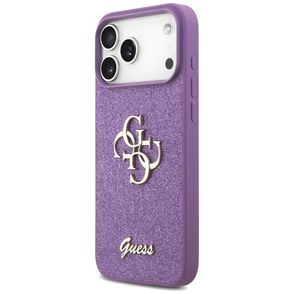 Guess Fixed Glitter Big 4G cover til iPhone 17 Pro Max lilla