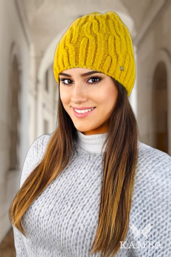 GIZMA fluffig vinterfleecehatt, olivfärgad