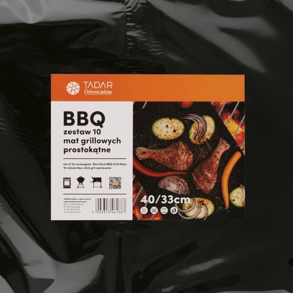 TD39 GRILLMATTOR MED 10 ST, REKTANGULÄRA, 40X33CM