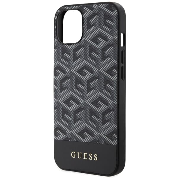 Guess GCube Stripes MagSafe-etui til iPhone 14, sort