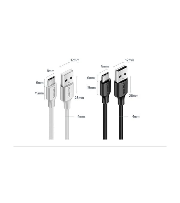 USB-kabel - USB-C 2A 1m svart
